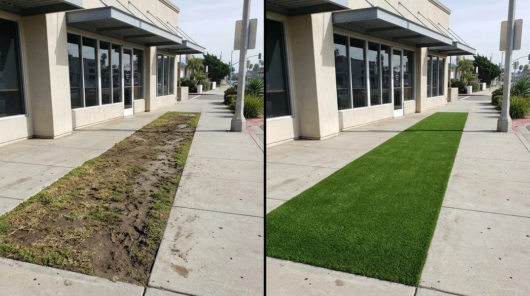 Result artificial grass installation in Oceanside - Oceanside Artificial Grass Installation