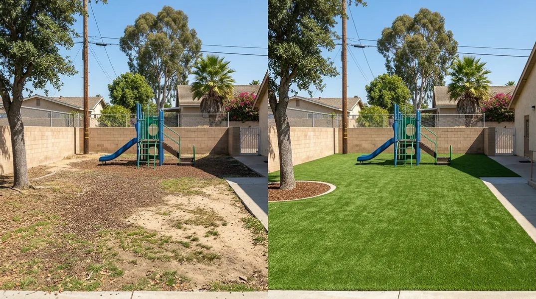Result artificial grass installation in Oceanside - Oceanside Artificial Grass Installation