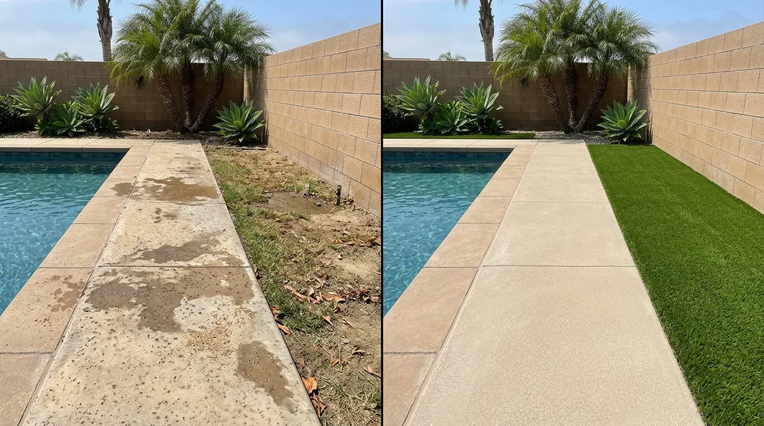 Result artificial grass installation in Oceanside - Oceanside Artificial Grass Installation
